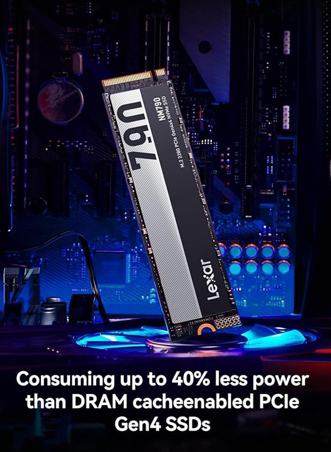 Lexar NM790 1TB SSD, M.2 2280 PCIe Gen4x4 NVMe 1.4 Internal SSD, Up to 7400MB/s Read, Up to 6500MB/s Write, Internal Solid State Drive for PS5, PC, Laptop, Gamers, Professionals (LNM790X001T-RNNNG) - Image 5