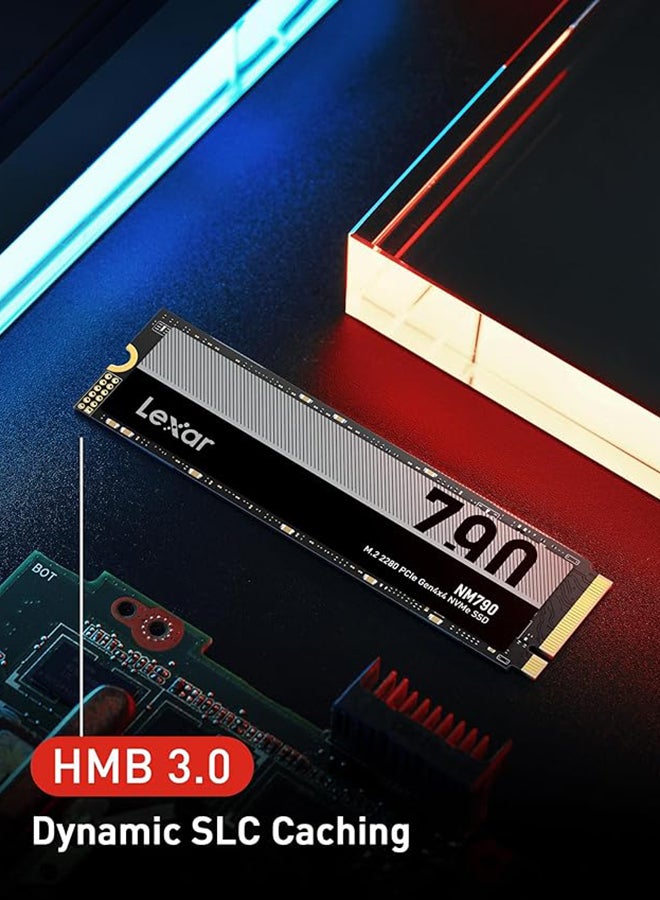 Lexar NM790 1TB SSD, M.2 2280 PCIe Gen4x4 NVMe 1.4 Internal SSD, Up to 7400MB/s Read, Up to 6500MB/s Write, Internal Solid State Drive for PS5, PC, Laptop, Gamers, Professionals (LNM790X001T-RNNNG) - Image 4