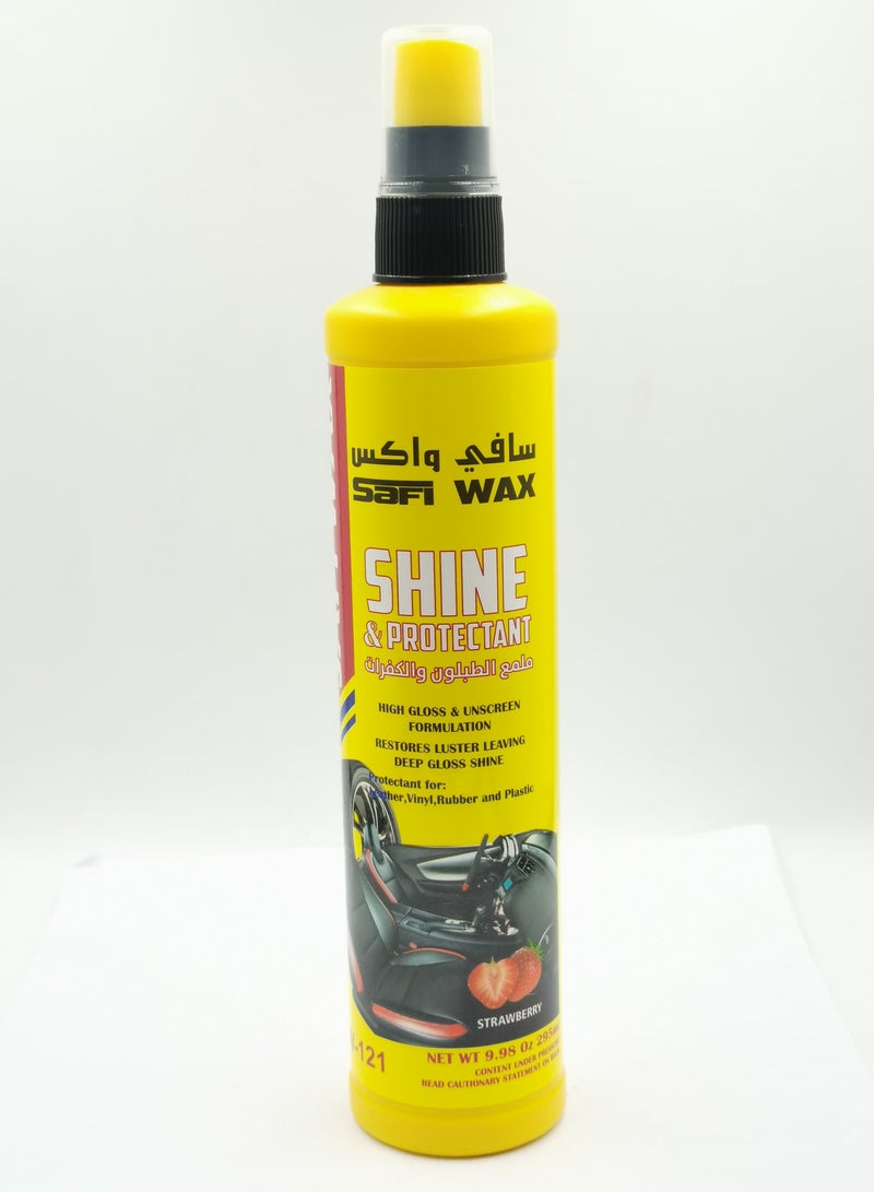 Safi WAX SAFI WAX SFW-121 Car Shine And Protectant 295ml For Leather Vinyl Rubber Plastic, Restoration And High Gloss - Image 1