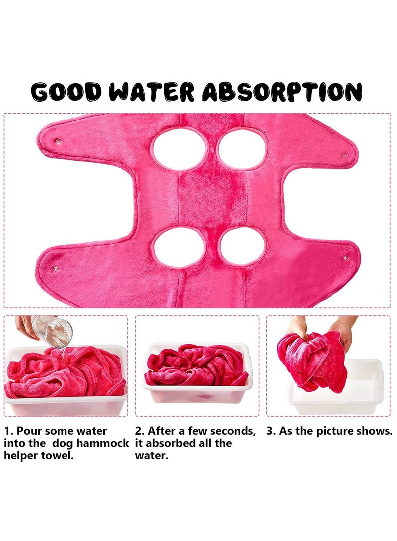 KASTWAVE Pet Hammock Helper Towel, Dog Grooming Hammock Harness, Pet Restraint Bag, Multifunctional Pet Cat Bath Towel for Trimming Nail, Bathing, Washing, Grooming (Red)  - Image 4
