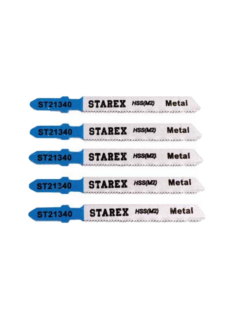 Starex Jigsaw Blade T118A HSS(M2) T-Shank 5pcs set Blister Card