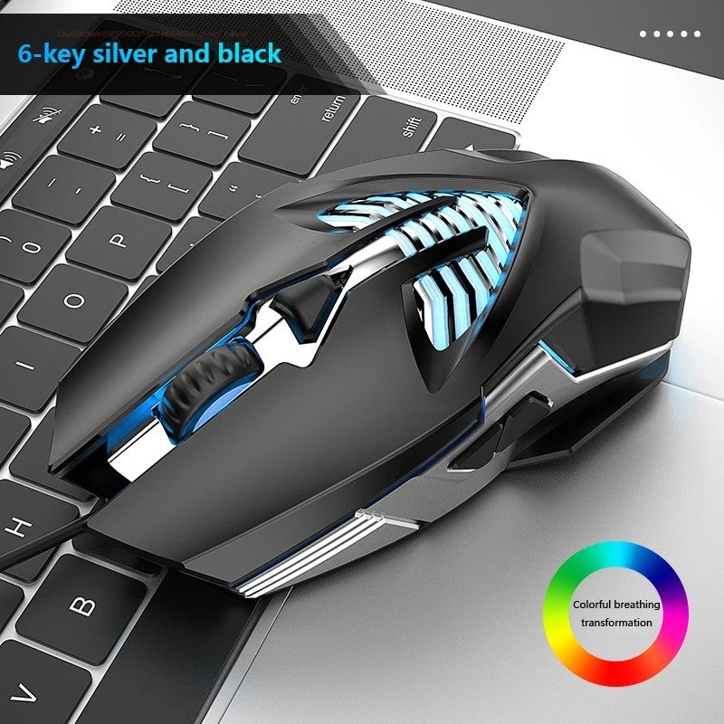 Y&D 6D RGB Water-Cooled Wired Gaming Mouse - Pro Electroplated Metal Macro Programming Competitive Gamer Mice - Image 1