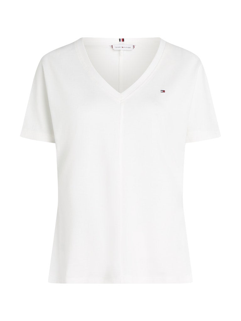 TOMMY HILFIGER Logo V Neck T-Shirt - Image 5