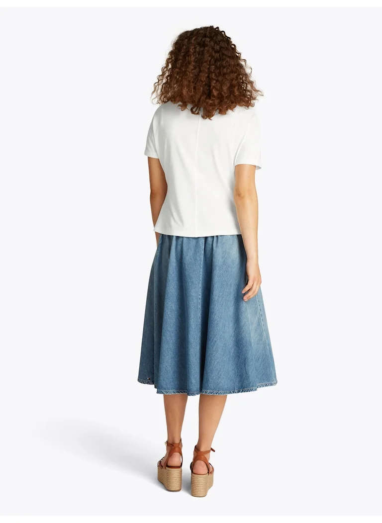 تومي هيلفيغر Logo V Neck T-Shirt
