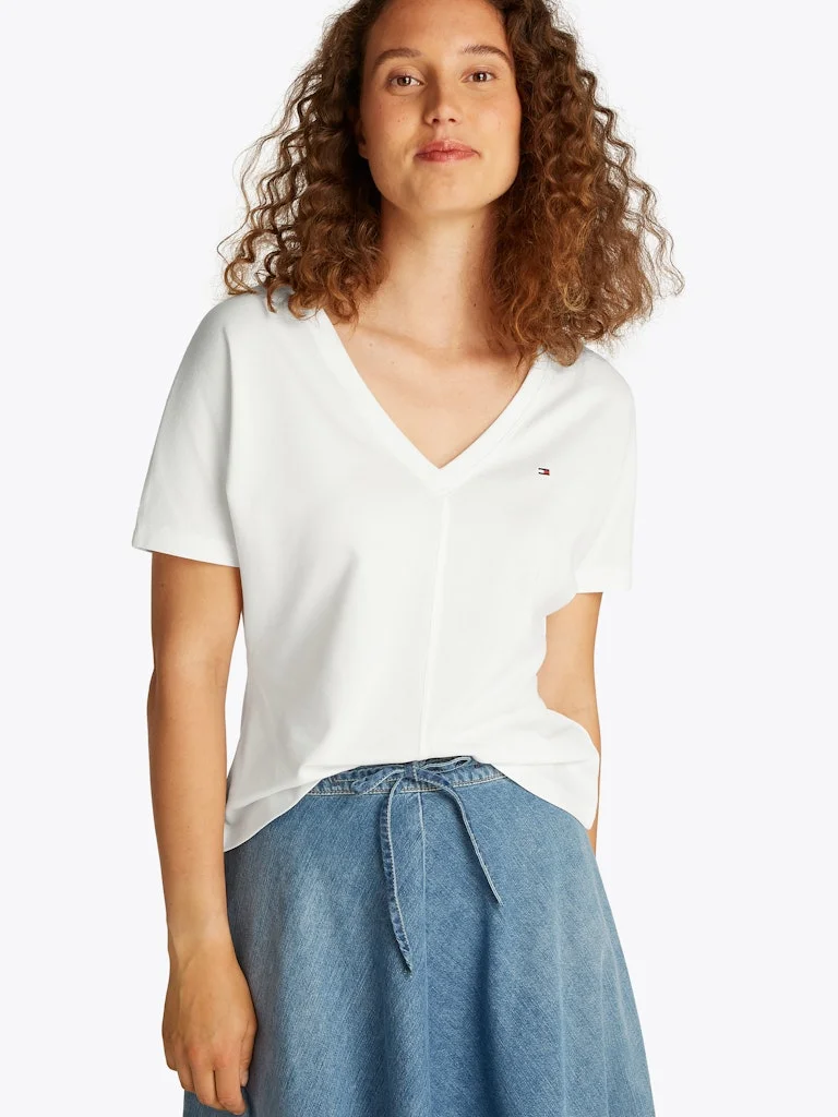 TOMMY HILFIGER Logo V Neck T-Shirt