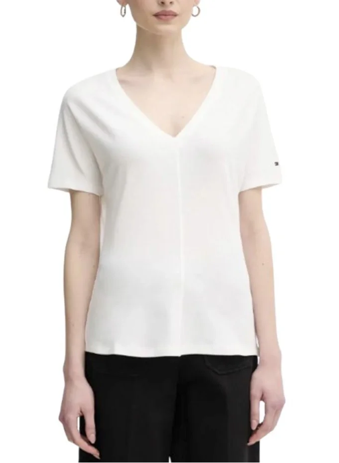 TOMMY HILFIGER Logo V Neck T-Shirt