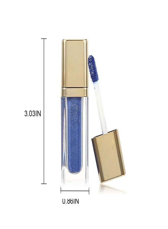 كيلشي ظلال عيون سائلة لامعة من كيلشاي، ظلال عيون معدنية، ظلال عيون عالية الصبغة، ظلال عيون تدوم طويلاً ومقاومة للماء، مكياج سائل للعيون للنساء والفتيات، عبوة واحدة (أزرق رقم 15). - Image 2