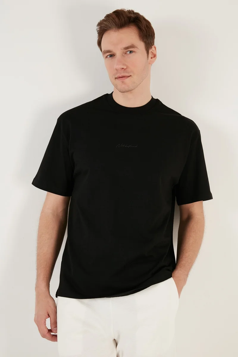 بوراتي Cotton Relaxed Fit Crew Neck T Shirt Men's T Shirt 5902702