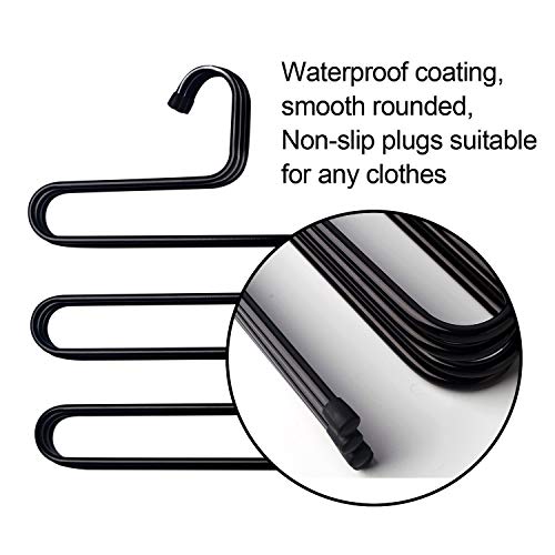 Everbuy® Metal S-Shape 5 Layers Magic Hanger for Wardrobe, Sarees, Pants, Scarfs & Other Clothes Multi Purpose Hanger, Made in India (Assorted Colour) - Image 5