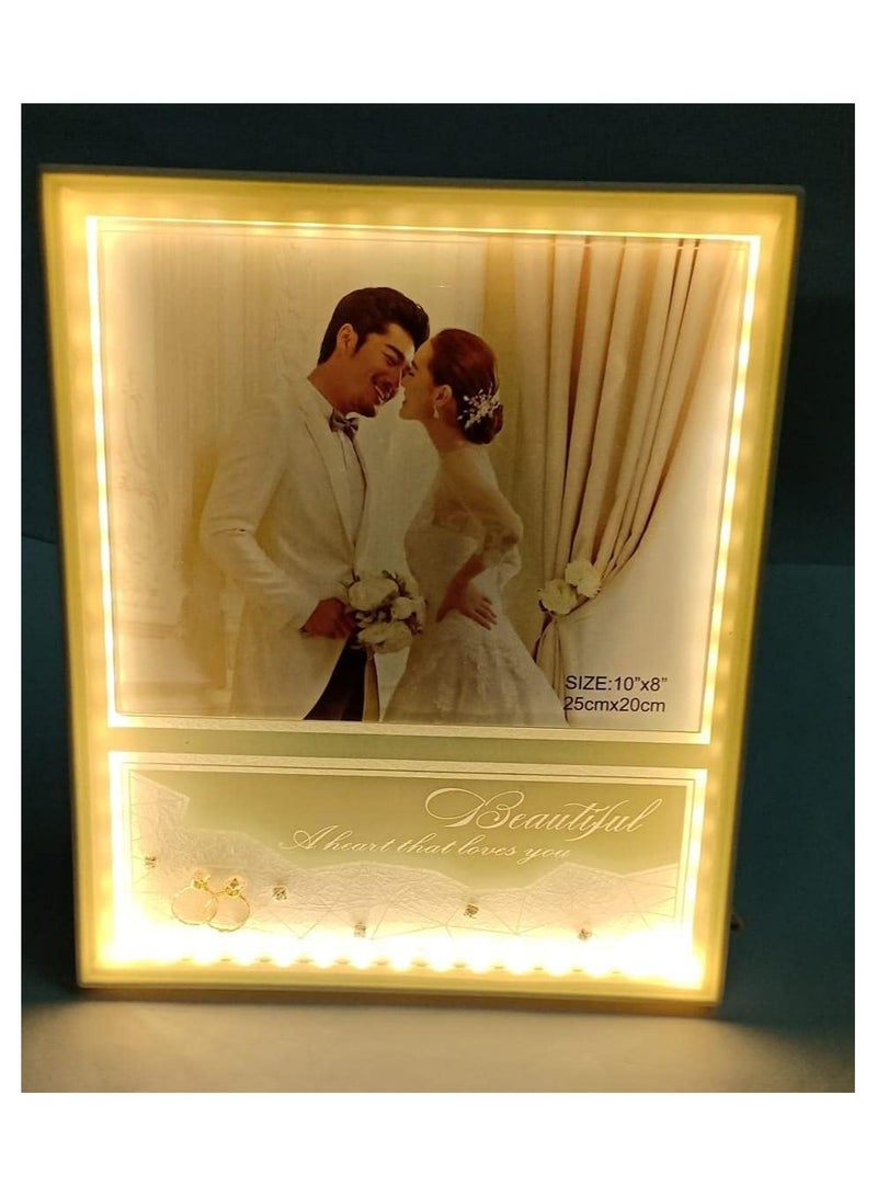 Light Photo Frame Stand With Two Slots Of Photos Led Photo Frames Stand  - Image 3