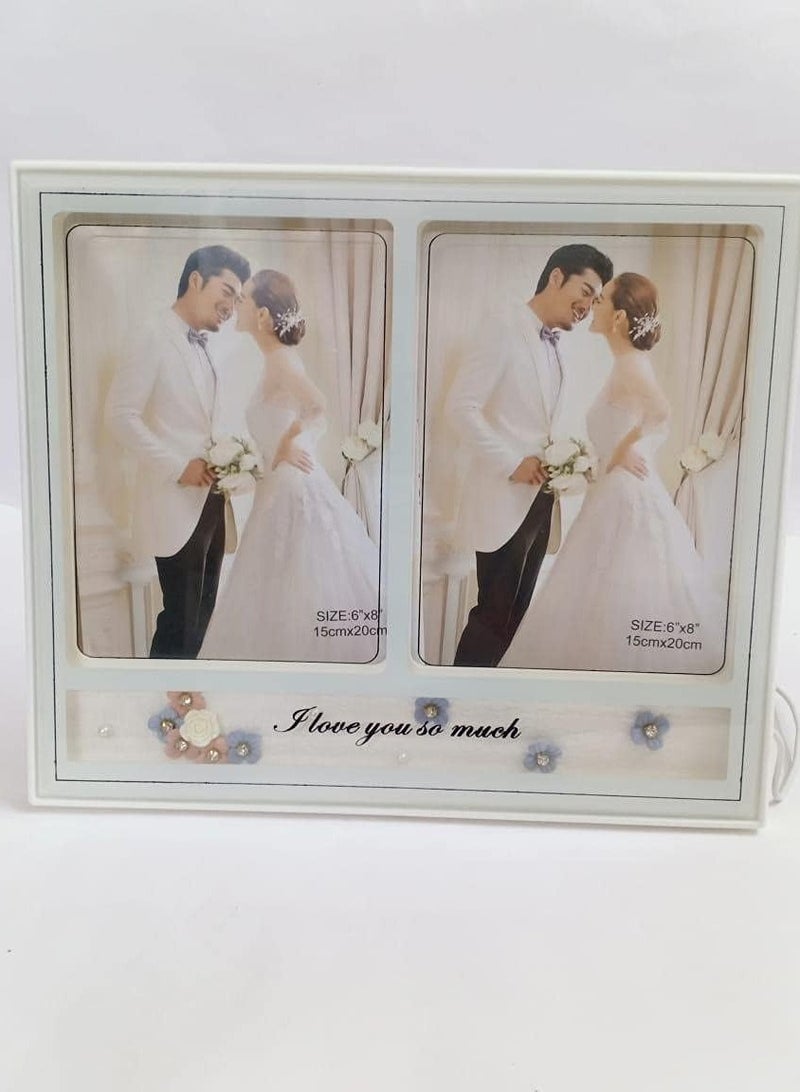 Light Photo Frame Stand With Two Slots Of Photos Led Photo Frames Stand  - Image 5