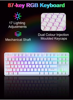 87-Key Wired Gaming Keyboard, RGB Mechanical Keyboard, 17 Lighting Effects for Windows/MacOS/Android and PC Gamers (White) - pzsku/ZDCB96F64073D7BFF871AZ/45/_/1736391411/2bbe35d2-d843-4eff-a961-a4915b4030a7