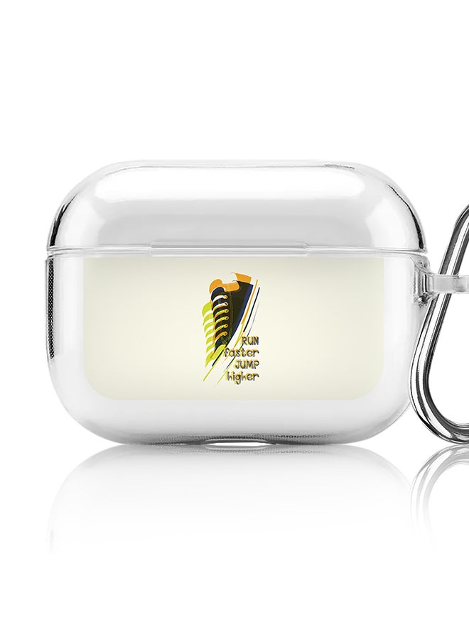 Stylizedd Classic Clear printed Case for Apple AirPods Pro 2nd Generation Thin Transparent Cover [Designed for Apple AirPods Pro 2nd Generation] - Run Faster, Jump Higher - Image 1