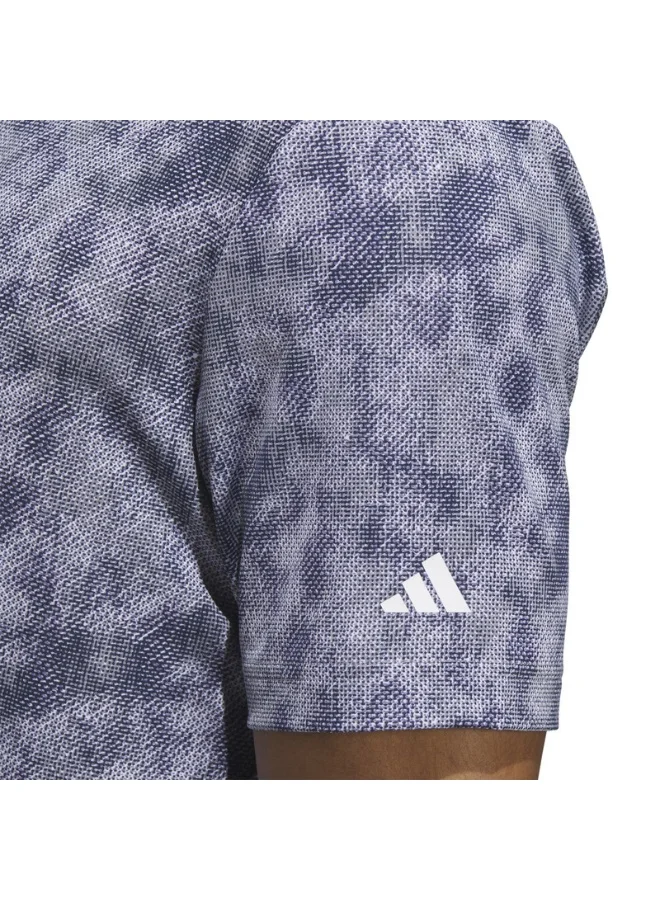 adidas قميص بولو رجالي أزرق بأكمام قصيرة