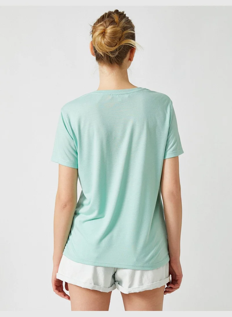 كوتون Short Sleeve T-Shirt Letter Printed