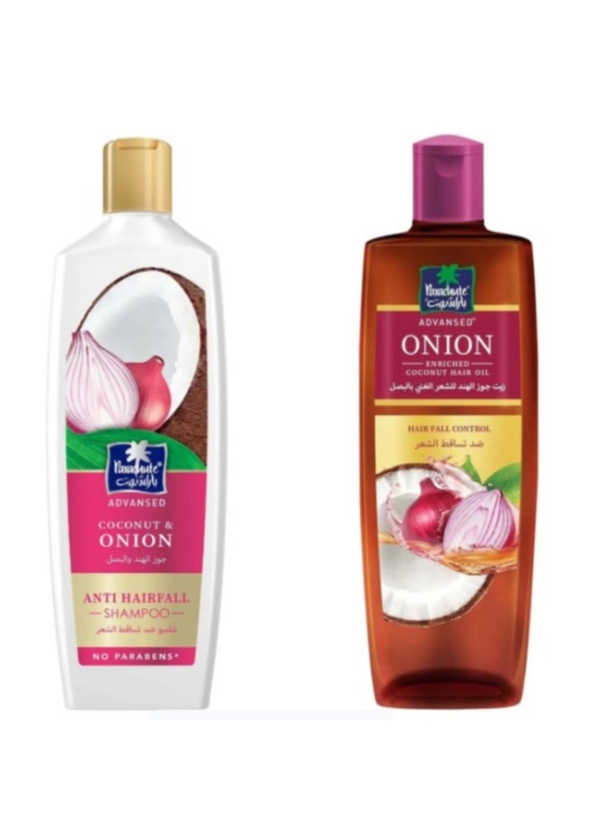 Parachute Onion oil 300 ml + onion shampoo 340 ml