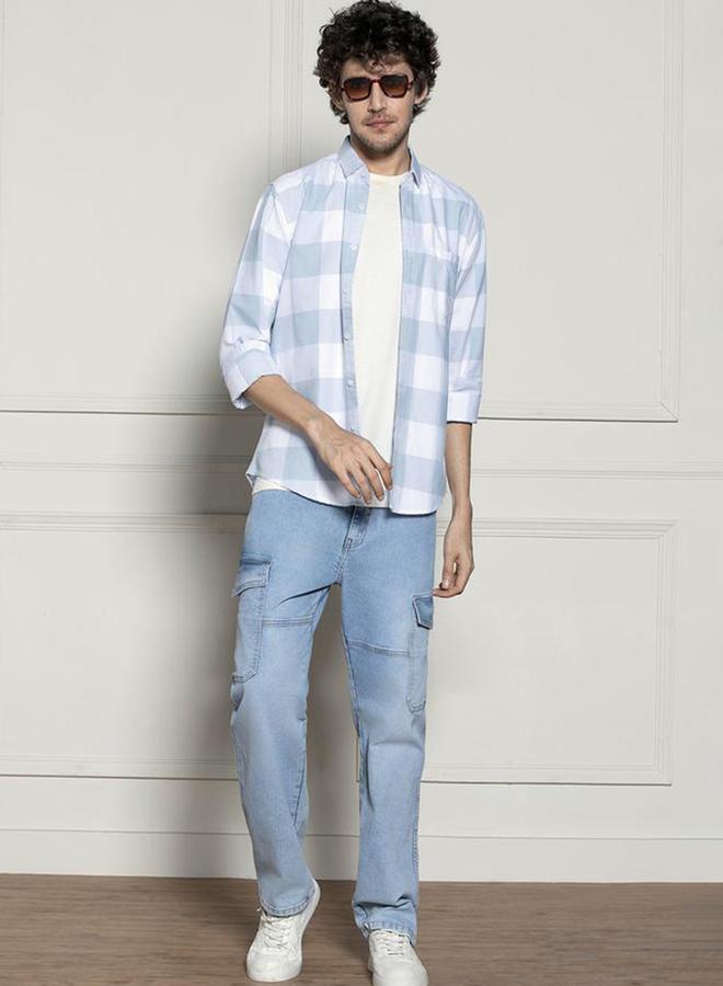 Dennis Lingo Mid Rise Relaxed Fit Light Fade Stretchable Jeans by Styli - Image 4