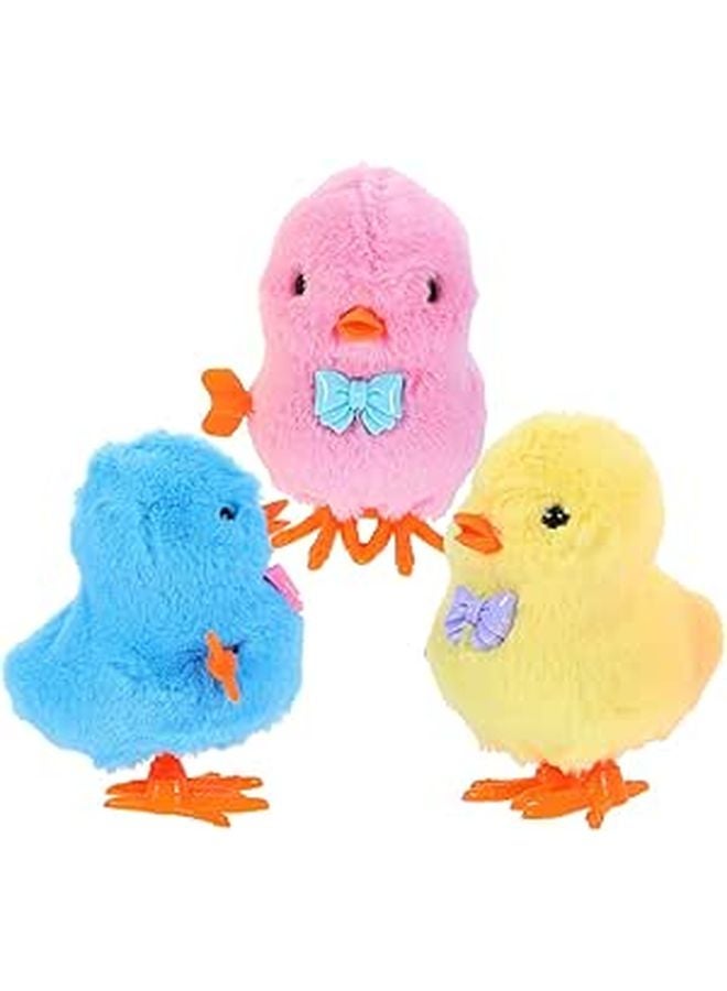 3Pcs Wind Up Chicken Toy Novelty Jumping Clockwork Easter Random Color Fun Skill Development - Image 1