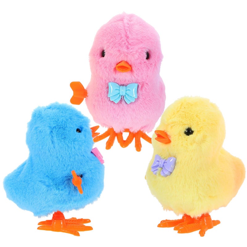 3Pcs Wind Up Chicken Toy Novelty Jumping Clockwork Easter Random Color Fun Skill Development - Image 2