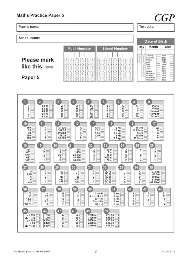 null - 11+ GL Maths Practice Papers: Ages 10-11 - Pack 2 (with Parents' Guide & Online Edition) - Image 1