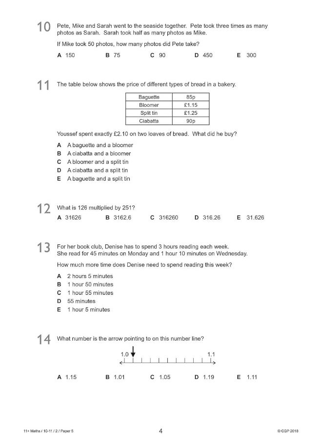 null - 11+ GL Maths Practice Papers: Ages 10-11 - Pack 2 (with Parents' Guide & Online Edition) - Image 1
