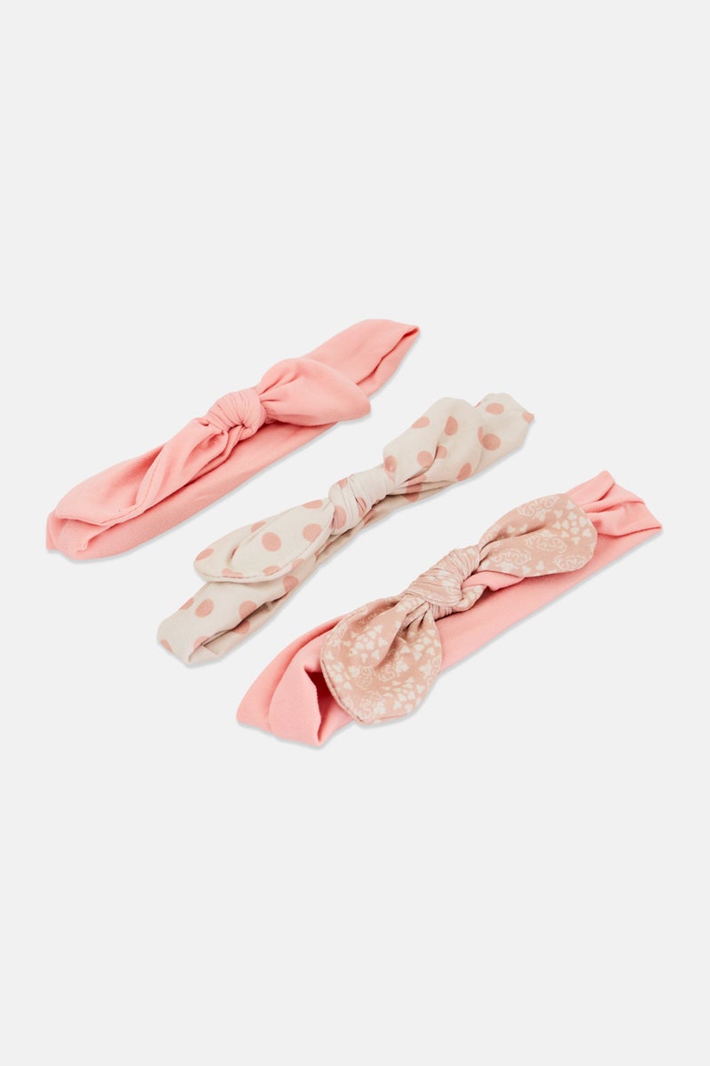 Expressions Toddlers Girl 3 Pieces Headwrap With Bow Set, Multicolor - Image 3