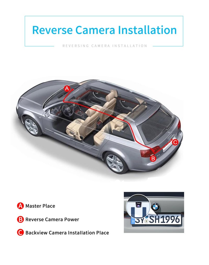 NOAUKA Waterproof IP69 Night Vision 170 Degree Car Rear View/Reversing/Reverse Camera Universal Color CCD high-Definition chip Backup Parking HD Front View Camera - Image 5