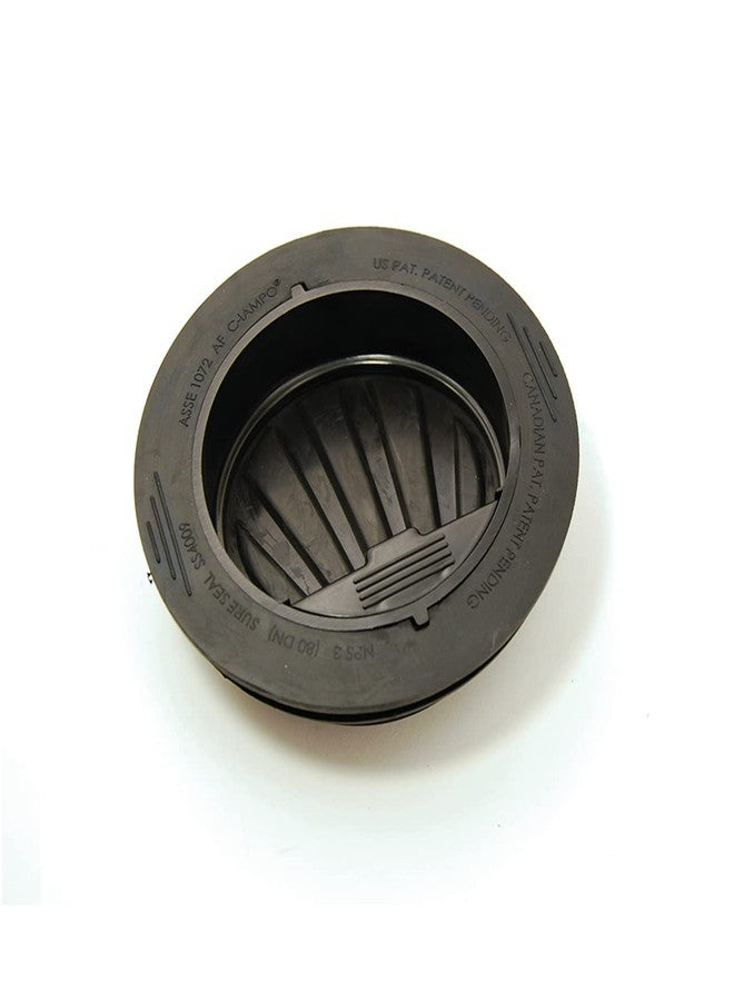 مانع تسرب مصيدة مصارف الأرضيات Rectorseal SureSeal SS4009 مقاس 4 بوصات، أسود، عبوة واحدة