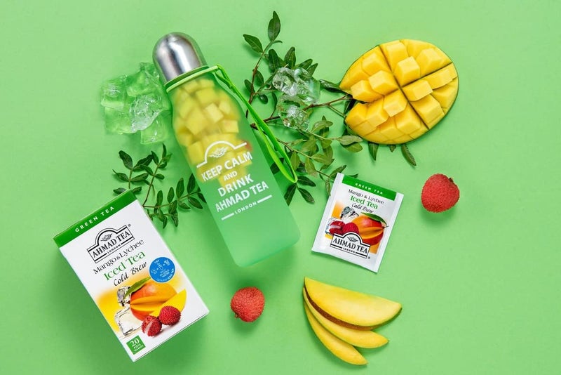 Ahmad Tea Cold Brew Green Mango and Lychee Iced Tea - 20 Foil Tea Bags - Image 5