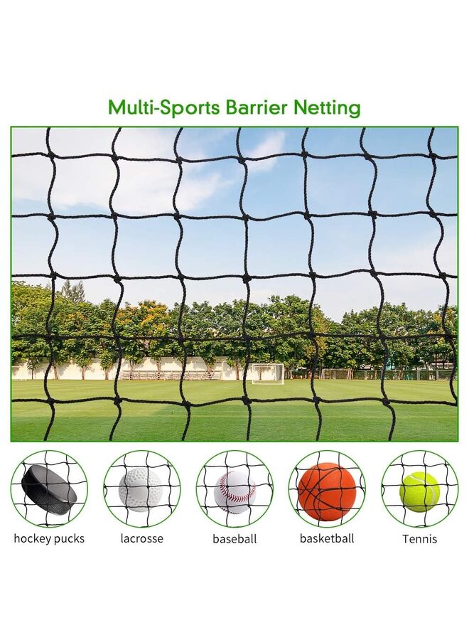 LAMAY Baseball Softball Backstop Nets, Heavy Duty Sports Netting Barrier Nylon Baseball Netting 10'x20'/10'x30'(Net Only)(6M) - Image 4