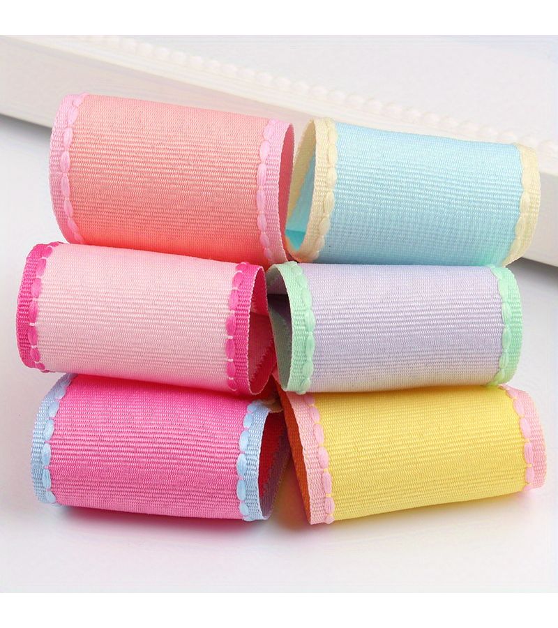 Handmade Double Sided Ribbon Hair Addition 1.5inch Wide Brimmed Jumper Contrast Color - Image 1