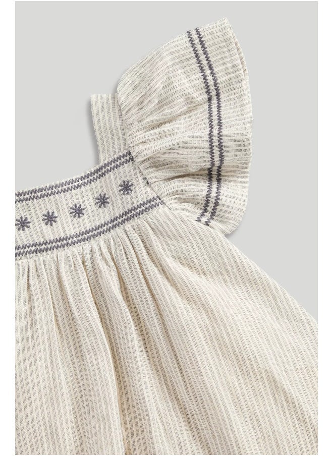 mothercare Striped Occasion Dress and Knickers  - Image 3