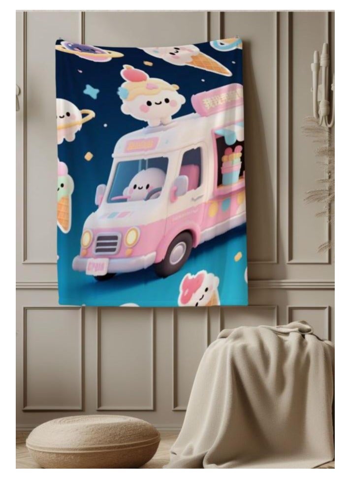 general Children's or student cartoon flannel thin blanket (warm and comfortable, suitable for sleep, games) 100cm*150cm - 843 - Image 1