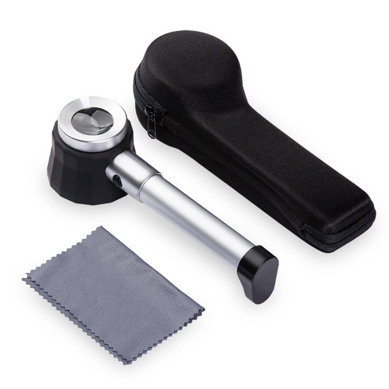45X Magnifying Glass: 2pcs K9 Optical Glass - 3 Soft LED Lights Handheld Magnifier With Inch Mm Scale Plate for Low Vision Users, Reading, Inspection, Coin Stamp Collecting - Image 4