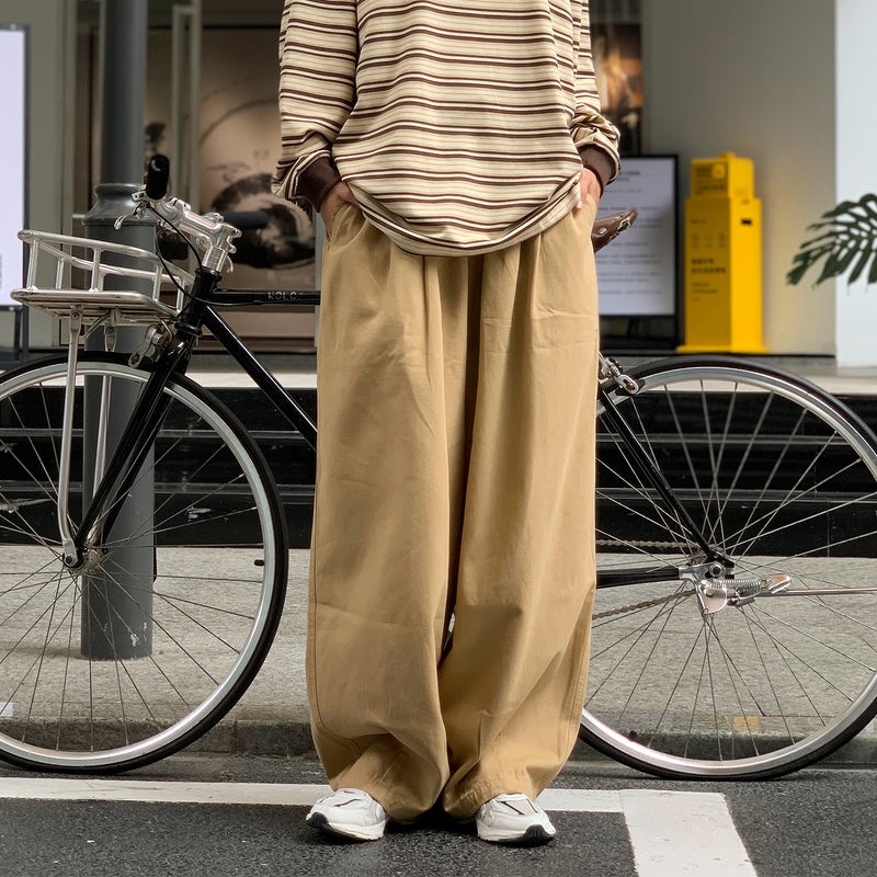 Japanese Style Harajuku Style Ins Fashion Brand Straight Loose Wide Leg Pants Street Retro Hong Kong Style Workwear Casual Pants For Men - Image 1