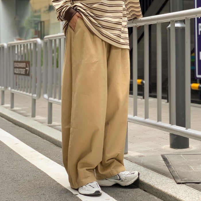 Japanese Style Harajuku Style Ins Fashion Brand Straight Loose Wide Leg Pants Street Retro Hong Kong Style Workwear Casual Pants For Men - Image 4