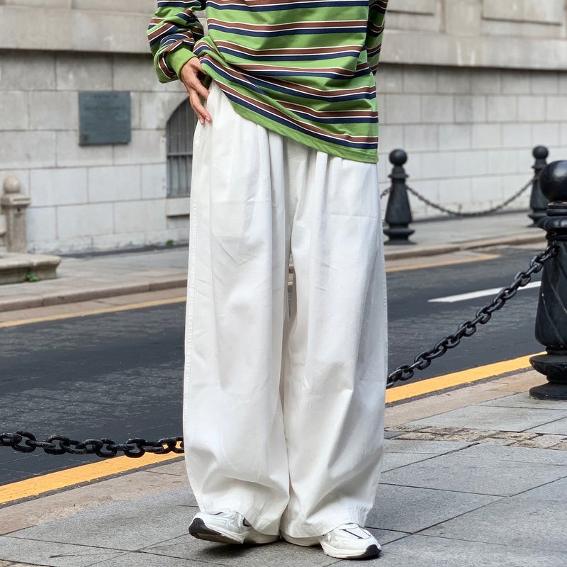 Japanese Style Harajuku Style Ins Fashion Brand Straight Loose Wide Leg Pants Street Retro Hong Kong Style Workwear Casual Pants For Men - Image 3