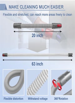 KASTWAVE Flexible Extension Hose Attachment Dusting Brush for Dyson V7 V8 V10 V11 V15 Outsize Vacuum Cleaner, Soft Dust Removal Brush, Cordless Handheld Vacuum Replacement Parts  - Image 4