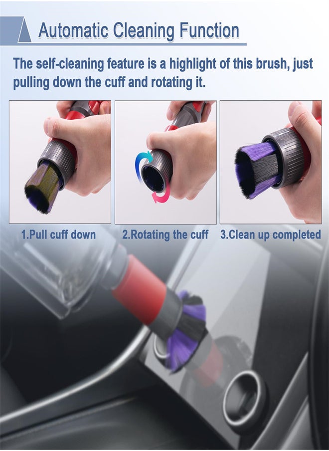 KASTWAVE - Flexible Extension Hose Attachment Dusting Brush for Dyson V7 V8 V10 V11 V15 Outsize Vacuum Cleaner, Soft Dust Removal Brush, Cordless Handheld Vacuum Replacement Parts - Image 1