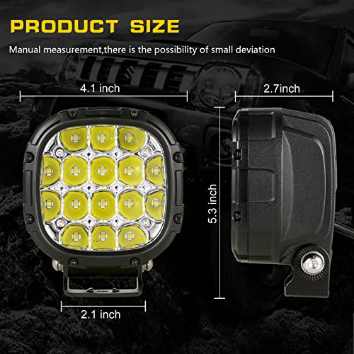BIGLION.X 4 Inch 160W 18800LM Round LED Offroad Lights Driving Spotlights Fog Light Super Bright Bumper Off Road Driving Light with Wiring Harness IP68 for Pickup Trucks SUV ATV UTV - Image 3