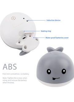 Daytoyz Rechargeable Whale Bath Toys Light Up Spray Water Bathtub Toys for Kids Sprinkler Baby Bath Toy for Toddlers Boys and Girls (Rechargeable White)  - Image 2