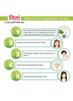Neeta 100% Pure Henna Powder (Mehendi Powder) Natural Color 1000G (1 Kg) Antidandruff & Natural Conditioning Hair Colour For Men & Women  - Image 4