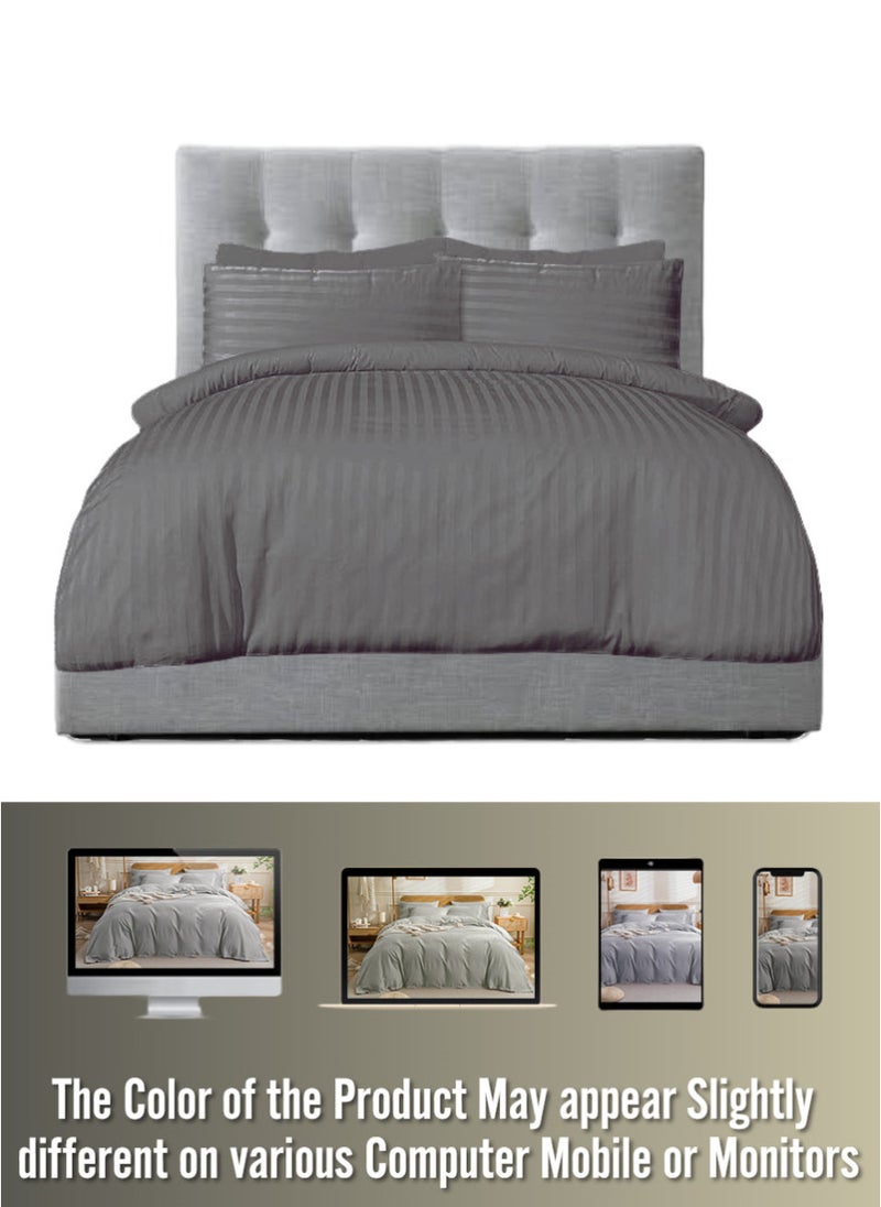 Blueberry - 6 Pieces Queen Size Bed Sheet Set With Duvet Cover Bedding Set - Image 1