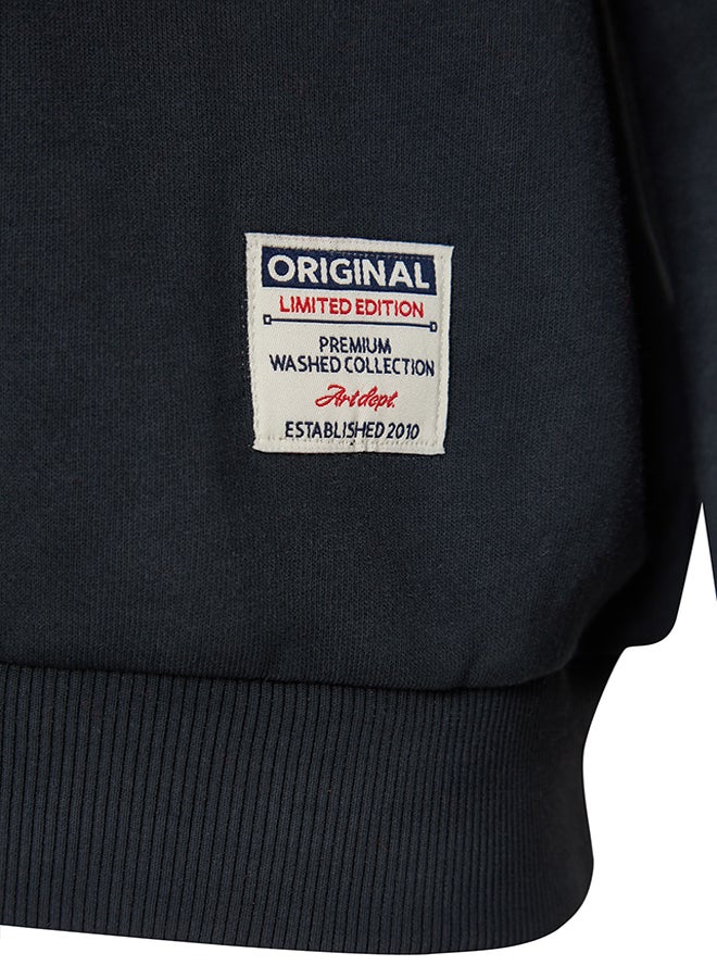 trendyol Men's Limited Edition Basic Relaxed Fit Wash-Effect 100% Cotton Sweatshirt. - Image 4