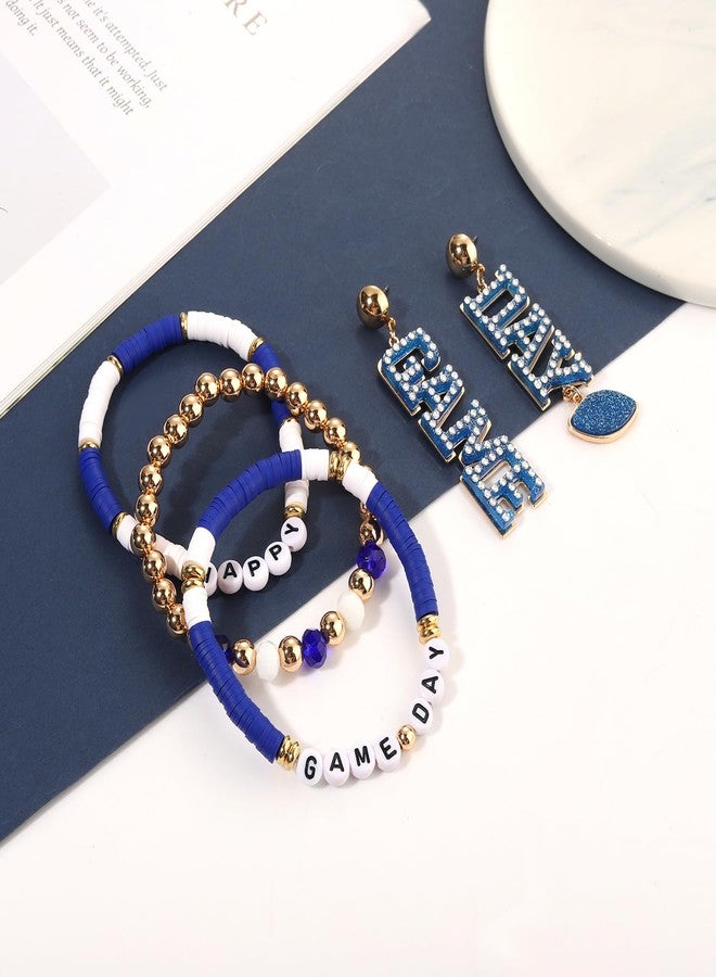 MOLOCH Football Jewelry for Women Game Day Bracelets Earrings Set Sport Team Spirit Jewelry Game Day Accessories Football Mom Gifts - Image 5