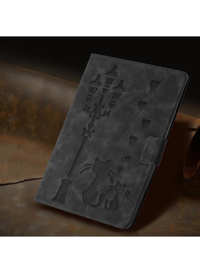 erorex Case For Lenovo Tab M10 Plus 3rd Gen / TB-128F Embossed Couple Cat Smart Tablet Leather Case - Image 2