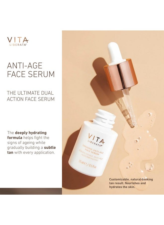 Vita Liberata Vita Liberata Anti-Age Face Serum - Dual Action Serum, Deeply Nourishing & Hydrating, Customizable Tan, Formulated with Bakuchiol & Organic Botanicals, 30ml / 0.5 fl oz  - Image 2
