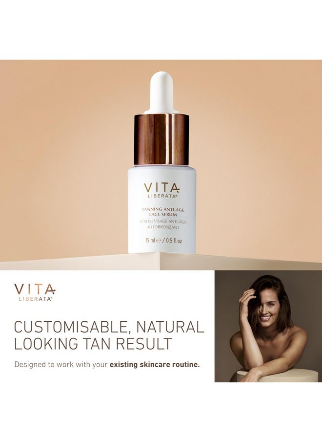 Vita Liberata Vita Liberata Anti-Age Face Serum - Dual Action Serum, Deeply Nourishing & Hydrating, Customizable Tan, Formulated with Bakuchiol & Organic Botanicals, 30ml / 0.5 fl oz  - Image 5