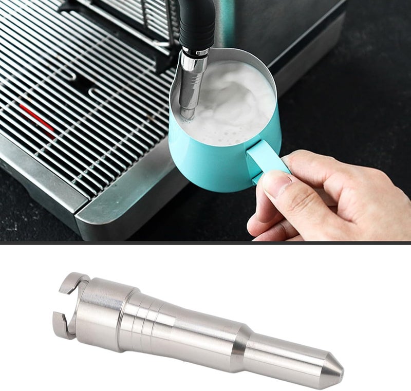 Zudoo طرف فوهة البخار لآلة القهوة Delonghi ECP3420 وEC680، مصنوع من الفولاذ المقاوم للصدأ، بديل لفوهة إنتاج رغوة الحليب في ماكينات القهوة بالبخار القوية. - Image 4