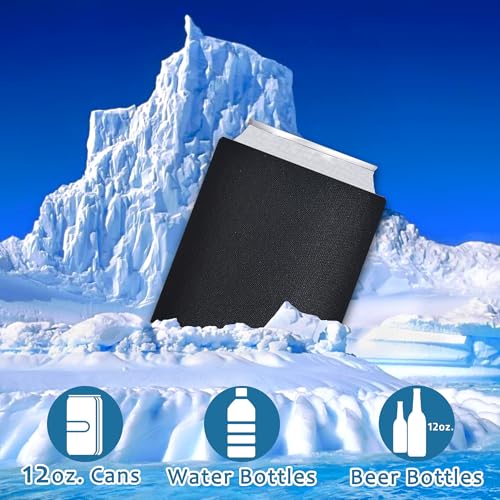 Kropsis Can Cooler Sleeves Blank Poly Foam (24, Black) - Image 2